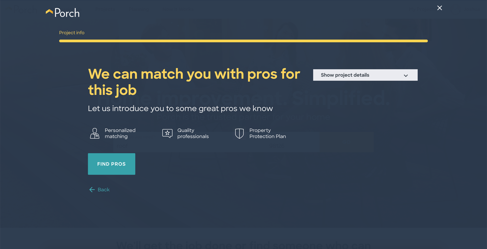 Roofing Flow Final Screen