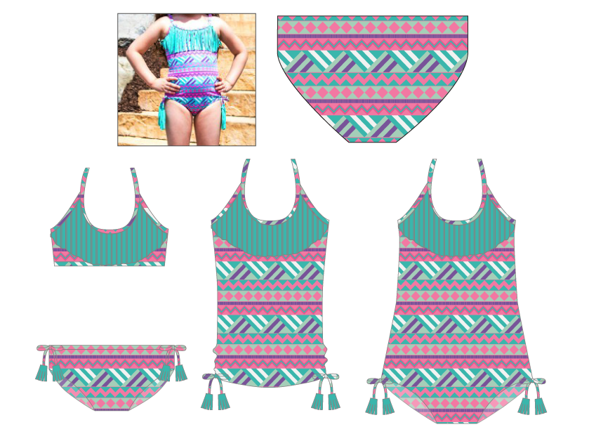 Girl's swimsuit designs
