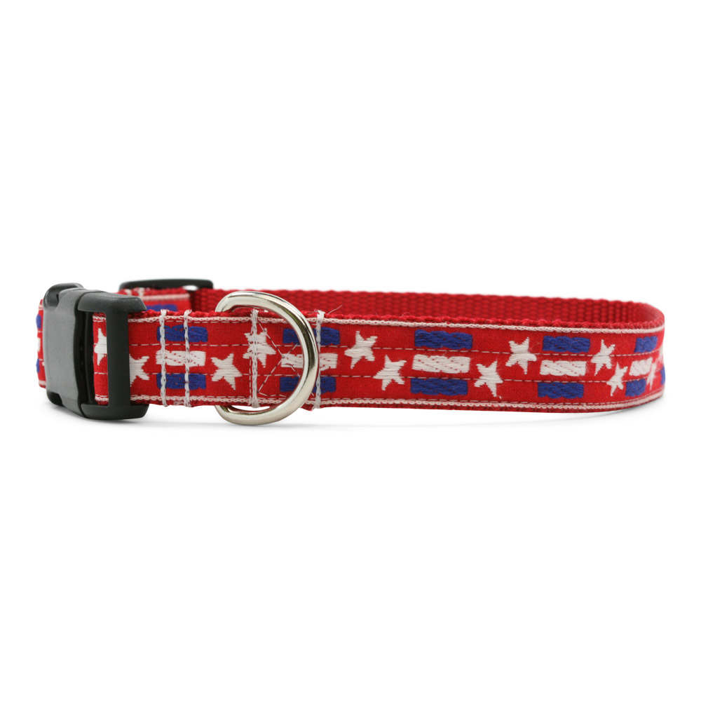 Stars and Stripes Red Dog Collar