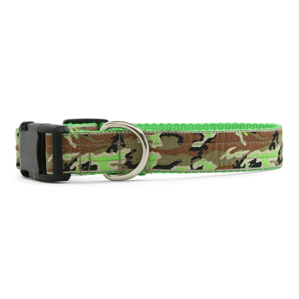 Neon Green Camo Dog Collar