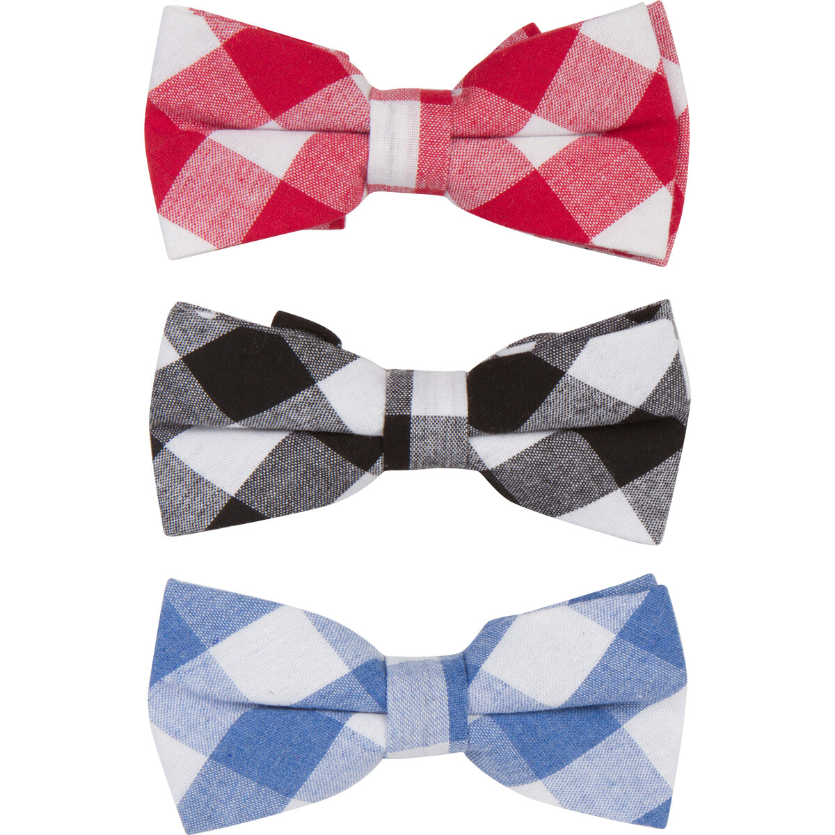 Red & White Checks Checkerboard Red & White Bow tie Pre-tied Bow tie 