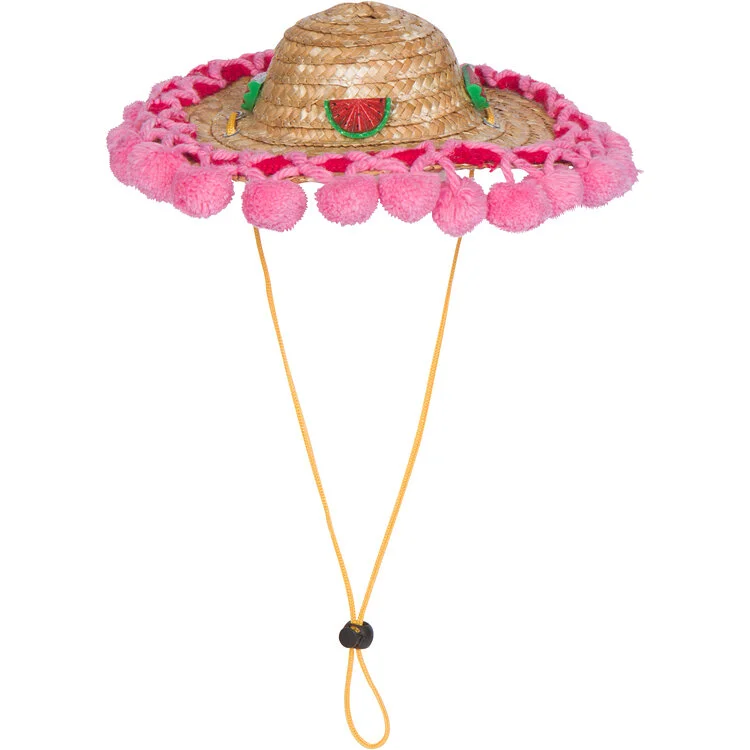 Vineyard Vines Straw Sun Hat Pink Pom Pom Accent Beach Vacation Travel Summer Fashion: vineyard vines x Palm Beach Lately main image 2