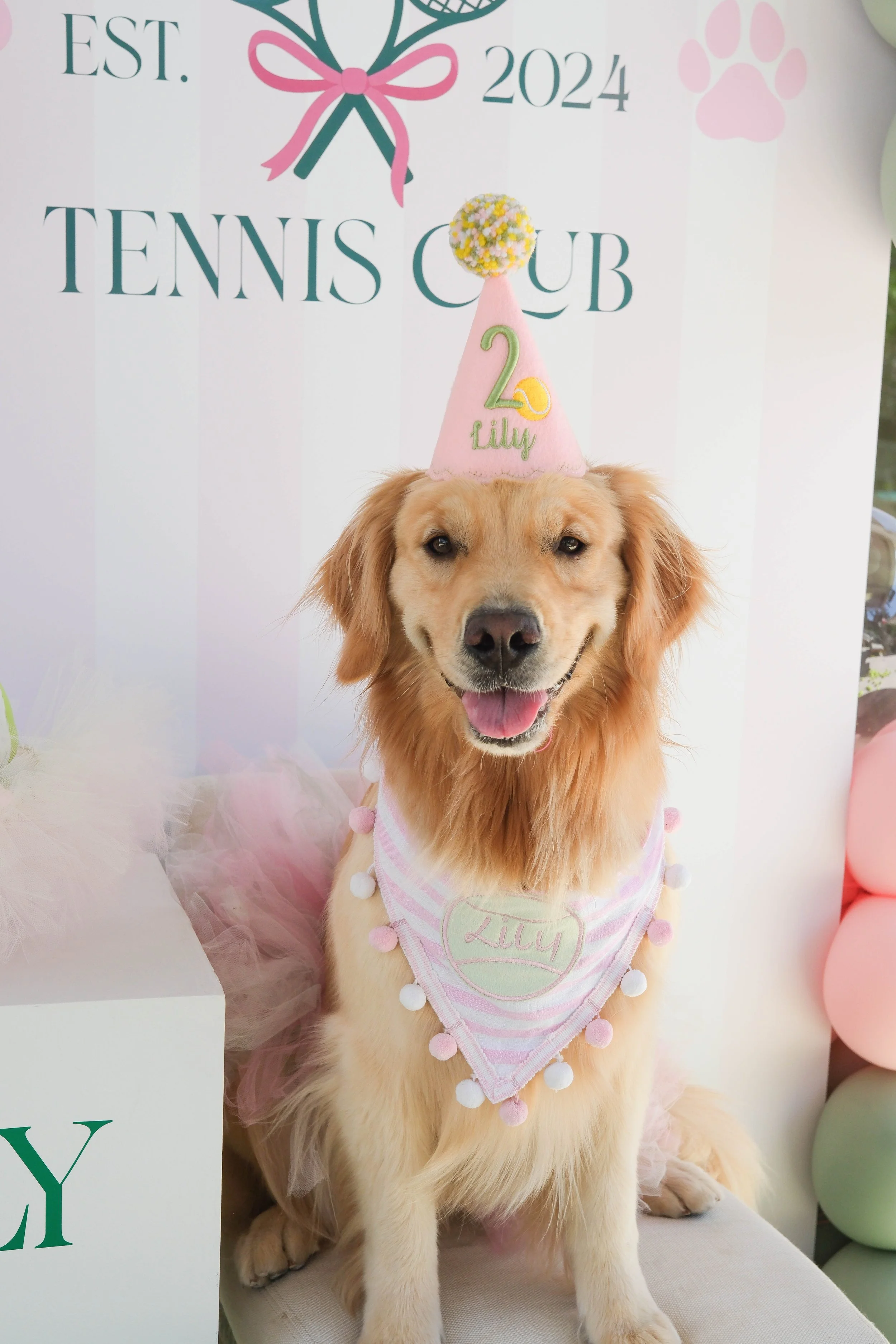 Tennis Ball Monogrammed Bandana