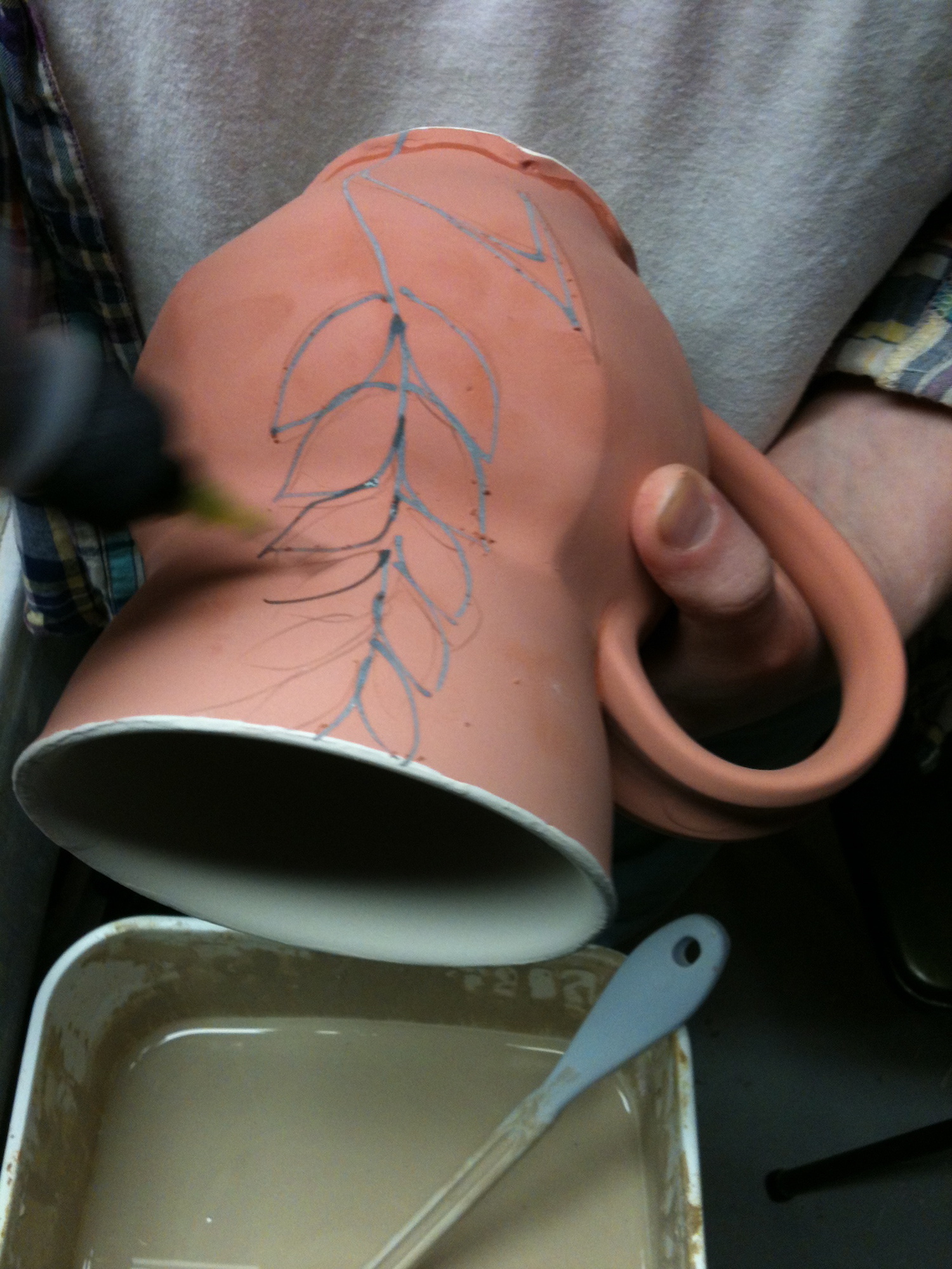 Drawing wheat image with hollow needle