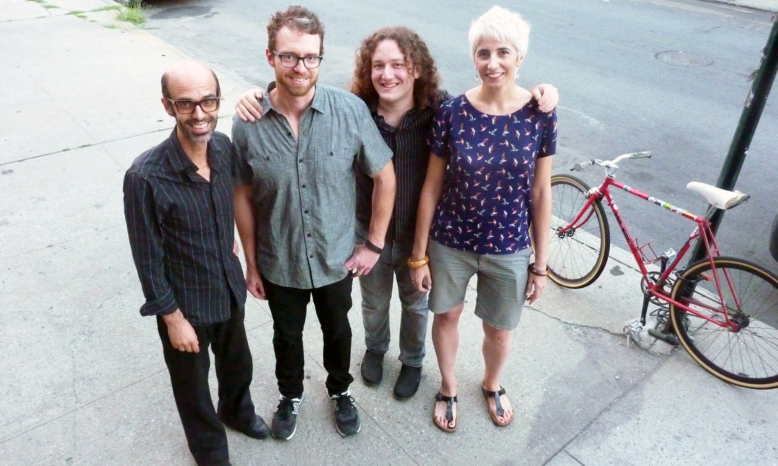  with Ditmas Quartet during our Live At IBeam recording  from Left to Right: Michaël Attias, Jeff Davis, Max Johnson, Eva Novoa 