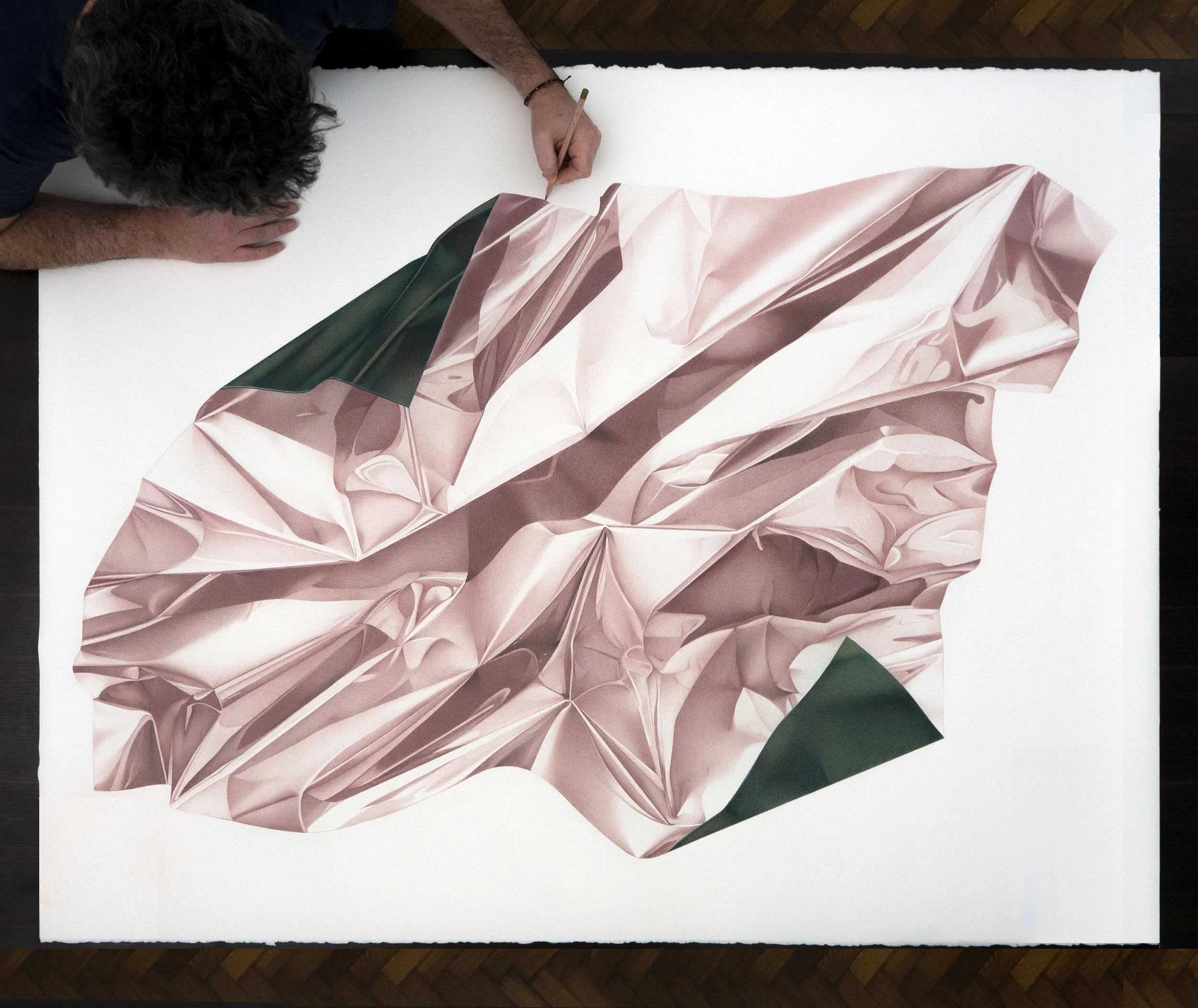 Crumped Pink Foil