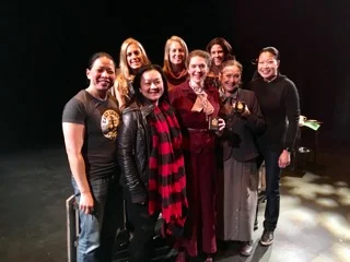 My co-star and me with real-life members of the VPD. L-R: Inspector Colleen Yee, Constable Erin Holtz, an unnamed constable, Constable Alison Gailus, Sarah Louise Turner , Sergeant Susan Sharp, me, Detective Alice Yee.