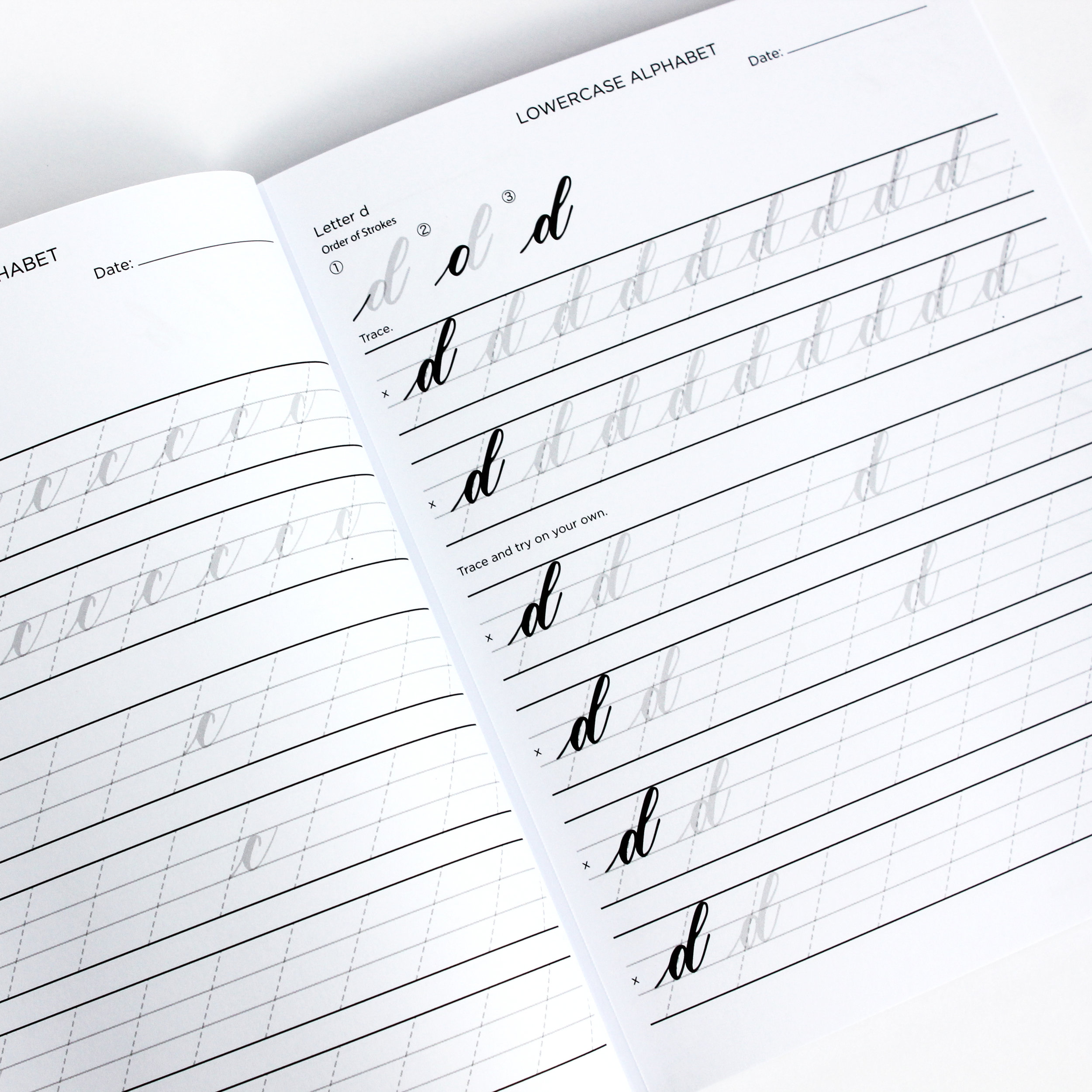 Brush Pen Lettering Practice Book 