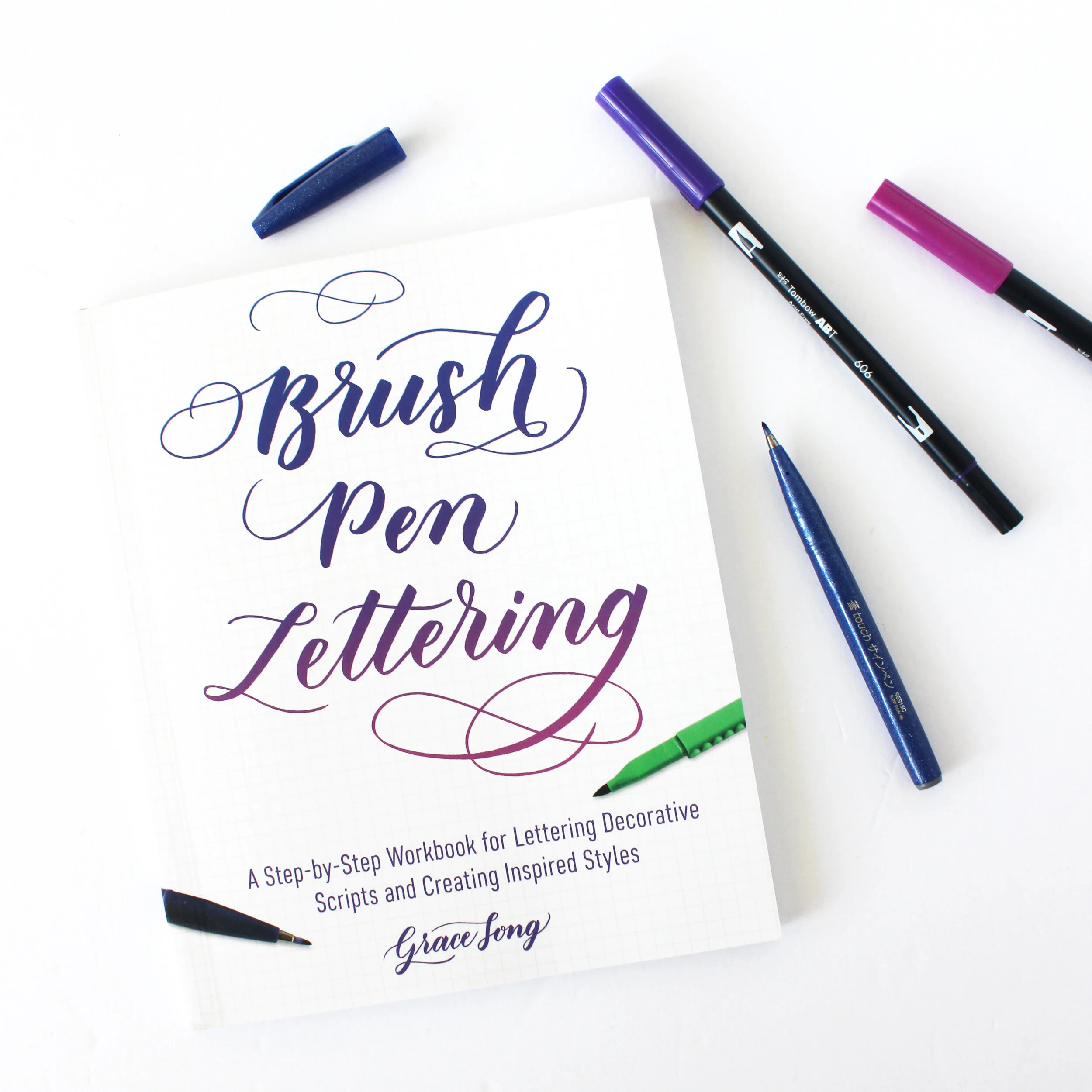 Brush Pen Lettering Book Grace Song Calligraphy