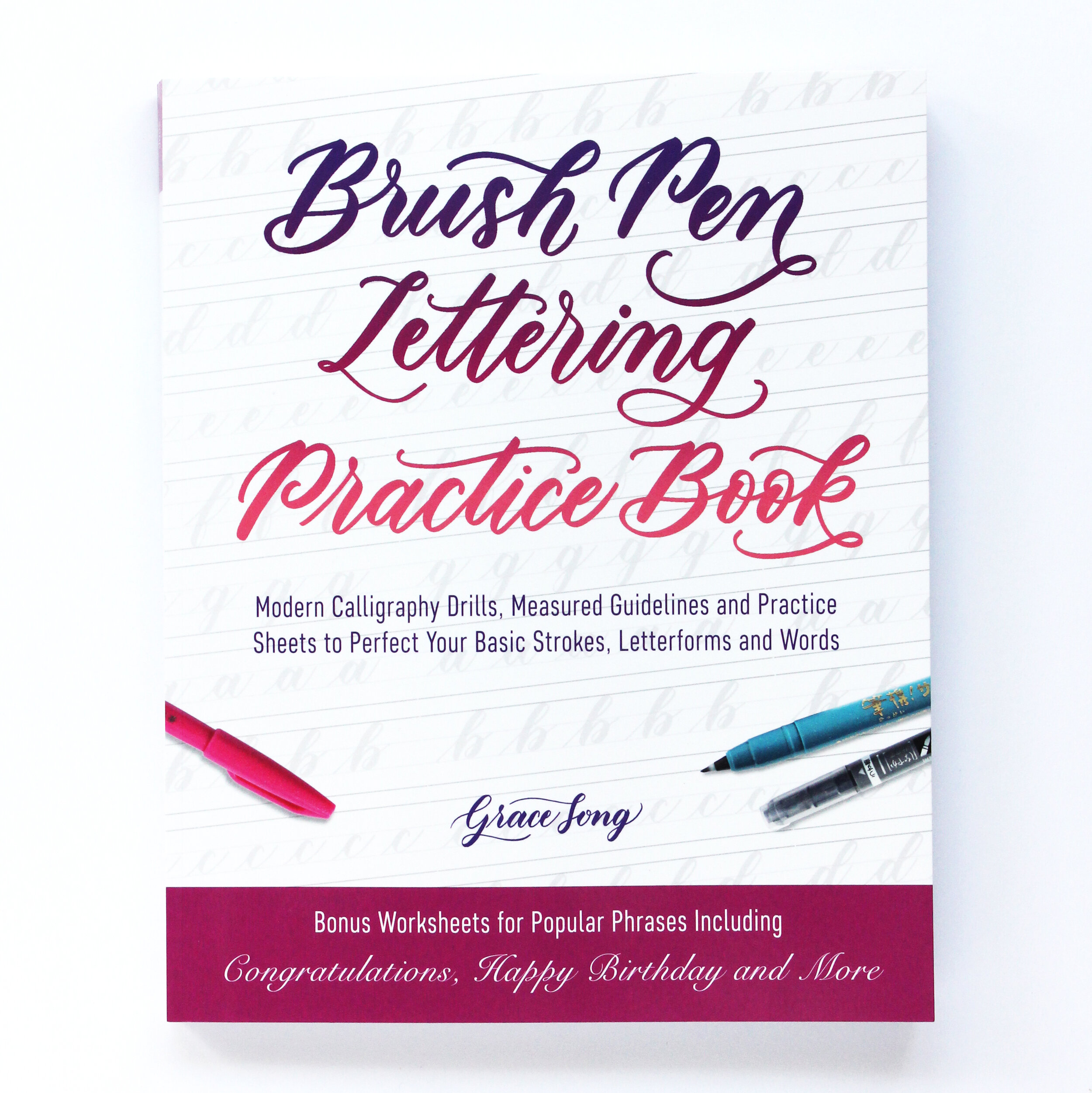 Brush Pen Lettering Practice Book — Grace Song Calligraphy