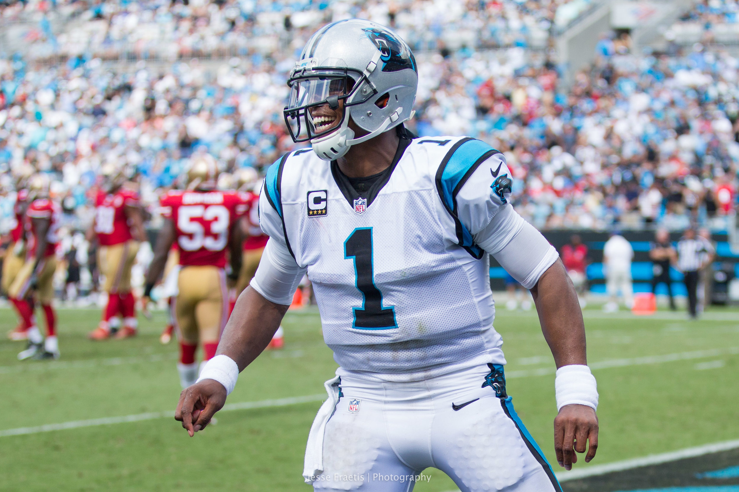 An excited Cam Newton