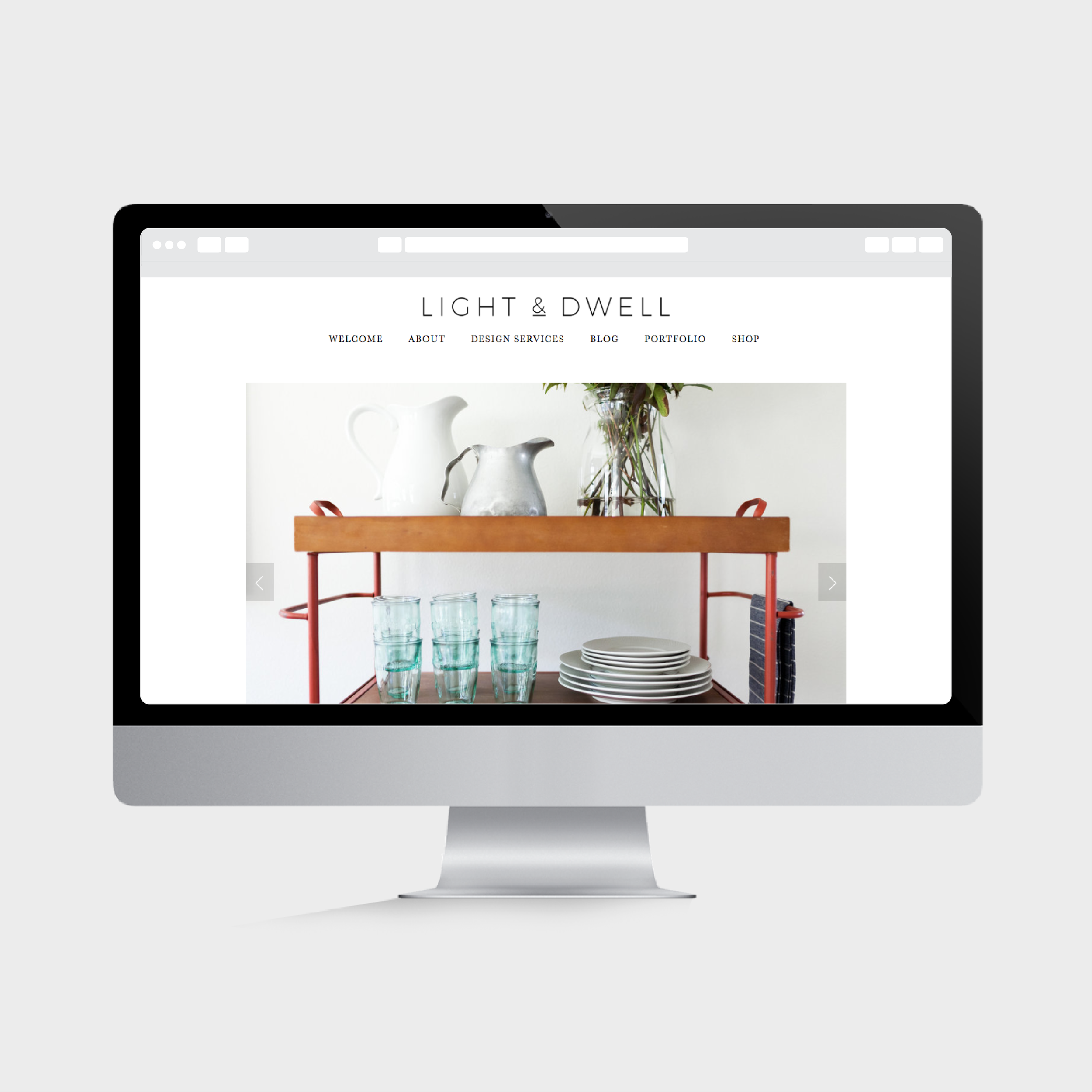 website homepage with logo & photos