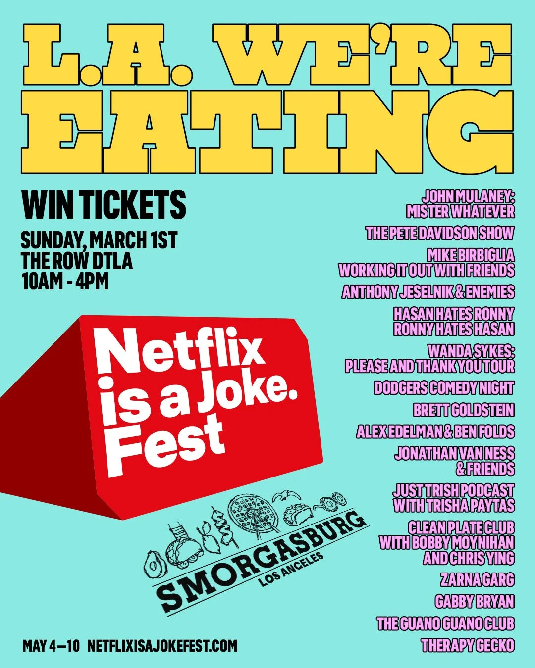 Netflix is a Joke Fest Giveaways at Smorgasburg