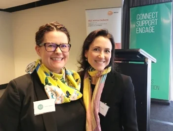 Jennifer Wyborn with President of WLA ACT, Prue Bindon