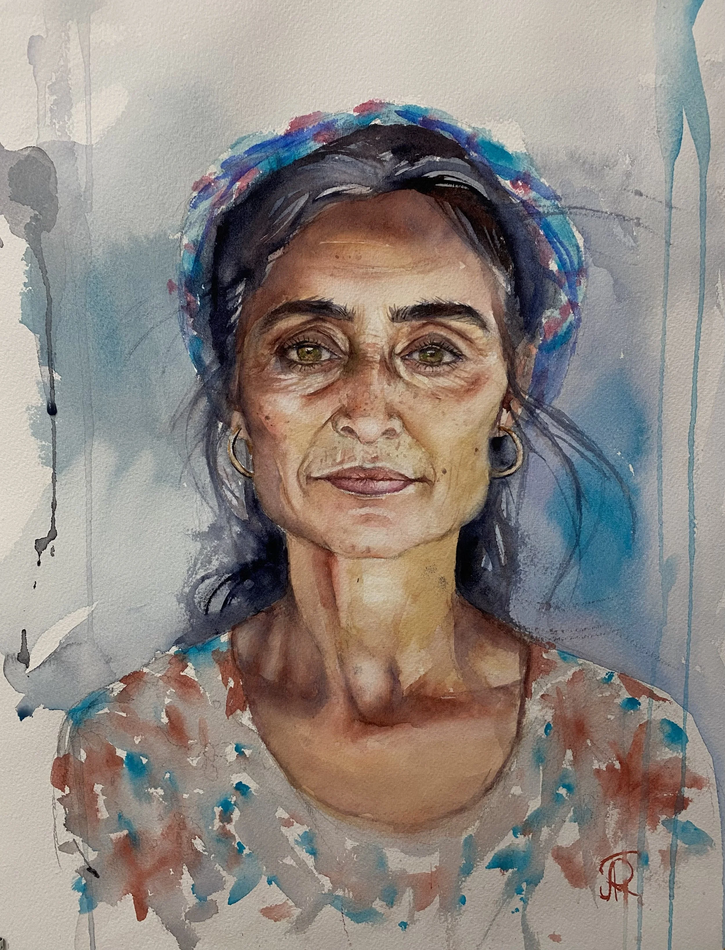  Original Watercolor on Paper. 12 X 16 inches. 