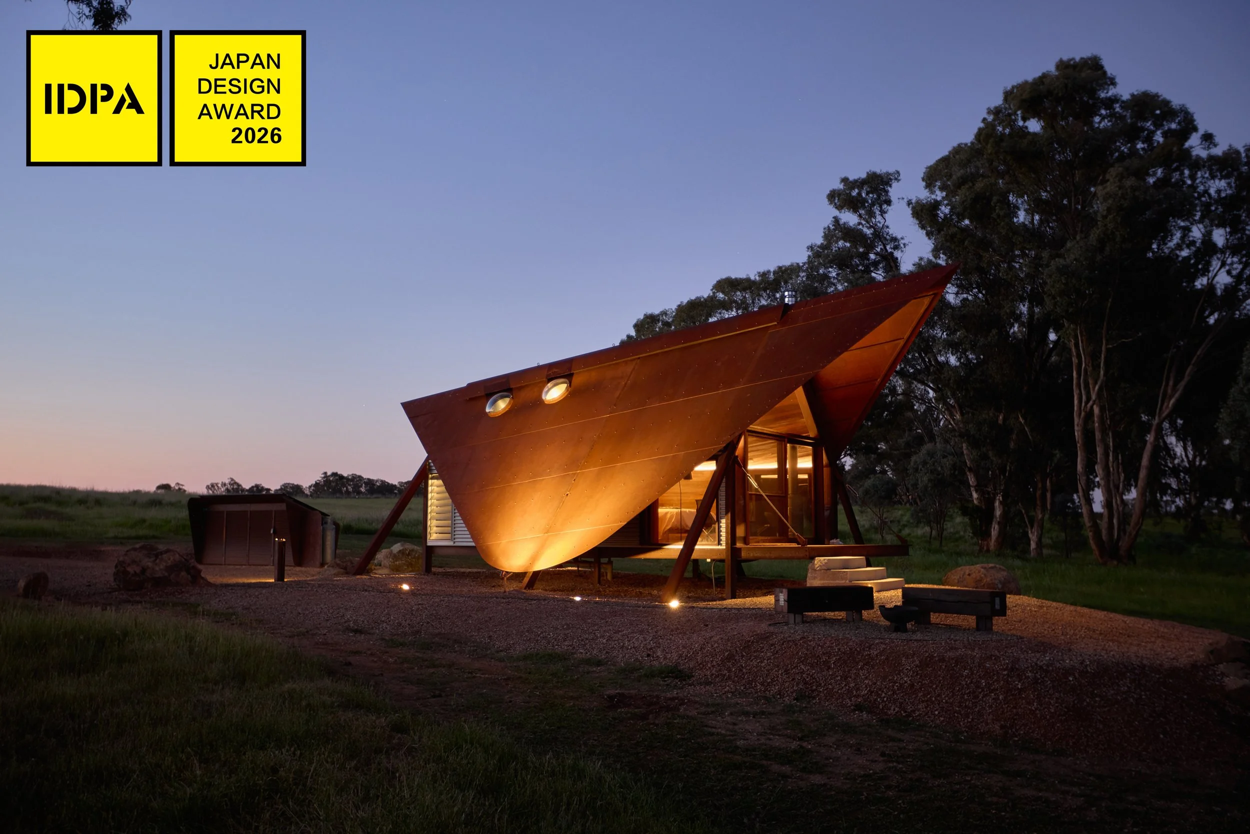   Permanent Camping 3   2026 Silver Award in the Japan International Pioneer Awards (IDPA)  The international award recognises a unique residential design concept and outstanding professional architectural craftsmanship. 