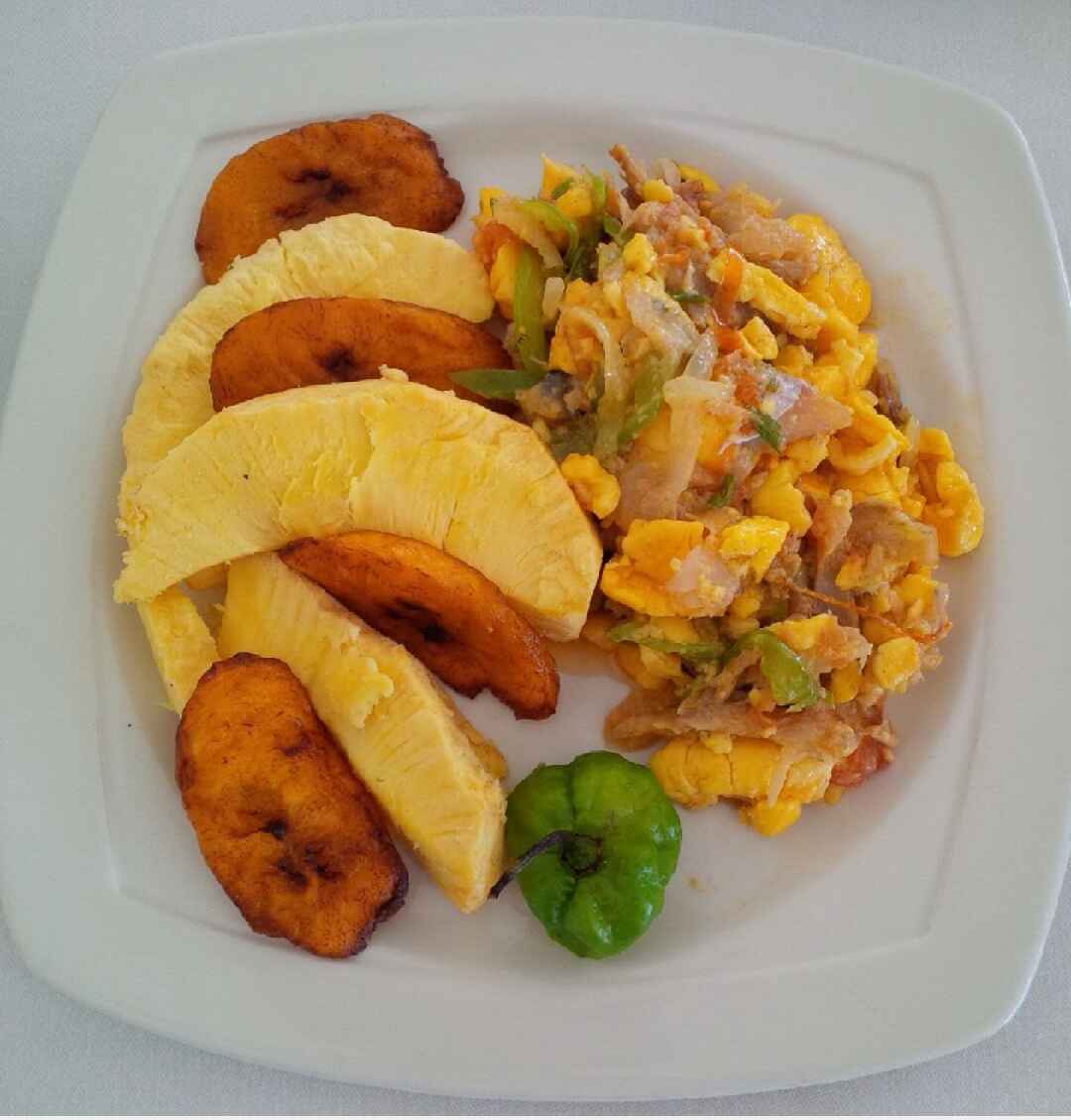 Akee with Fry Breadfruit