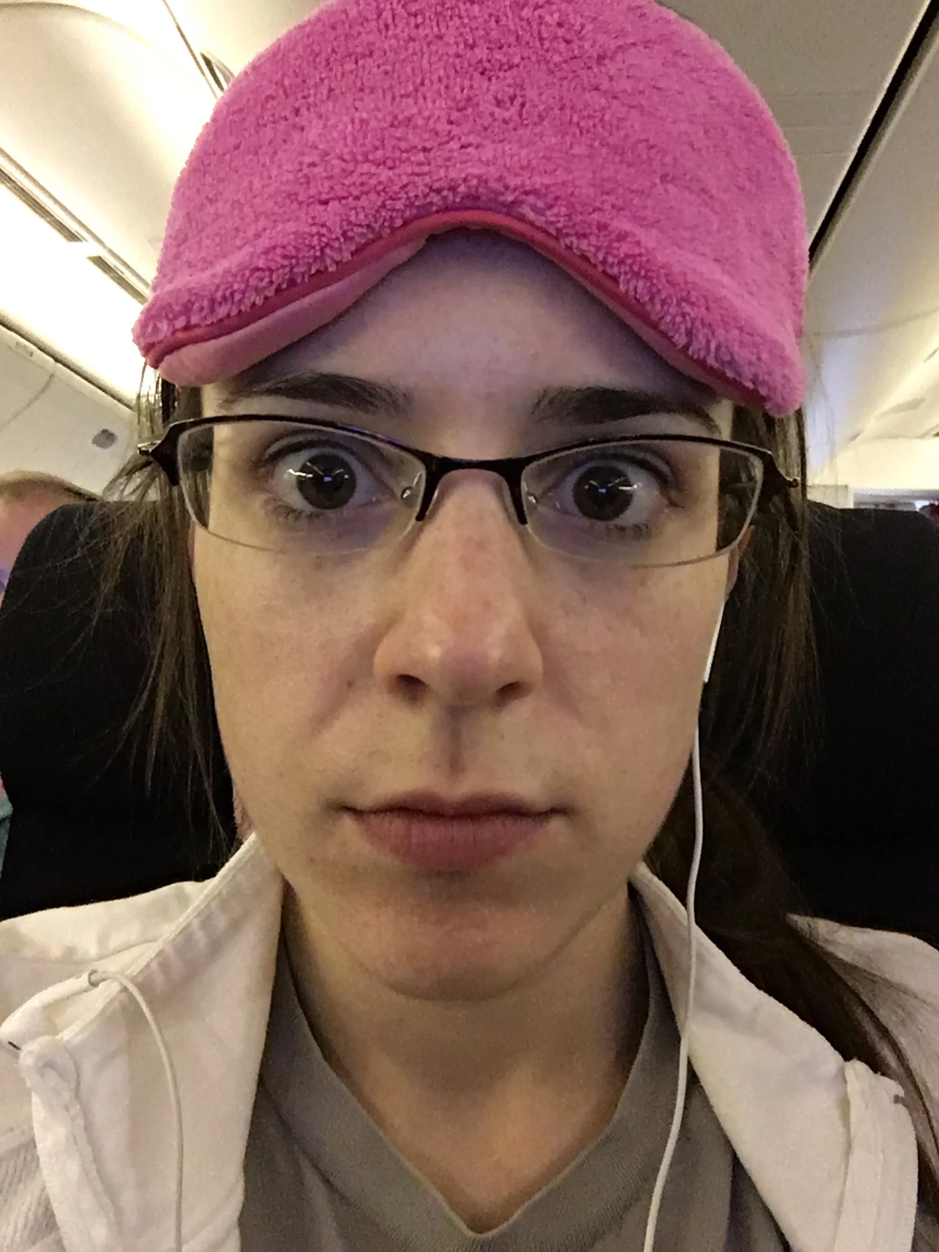 Sleeping on planes is a big LOL.
