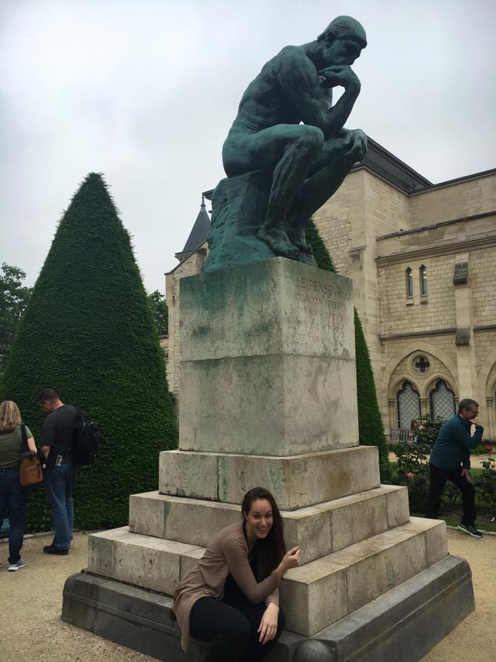Taylor has way better hair than The Thinker