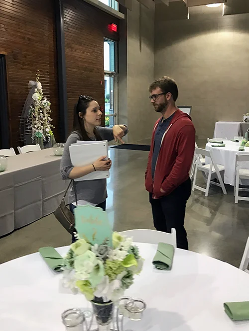 Andrew being a dreamboat and listening to my thoughts. 😍 We booked this venue, guys. Don't worry. My color will not be split pea soup. 