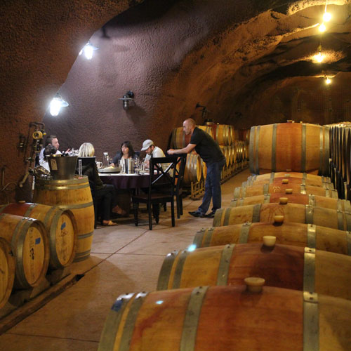 cave tasting at conn valley napa winery