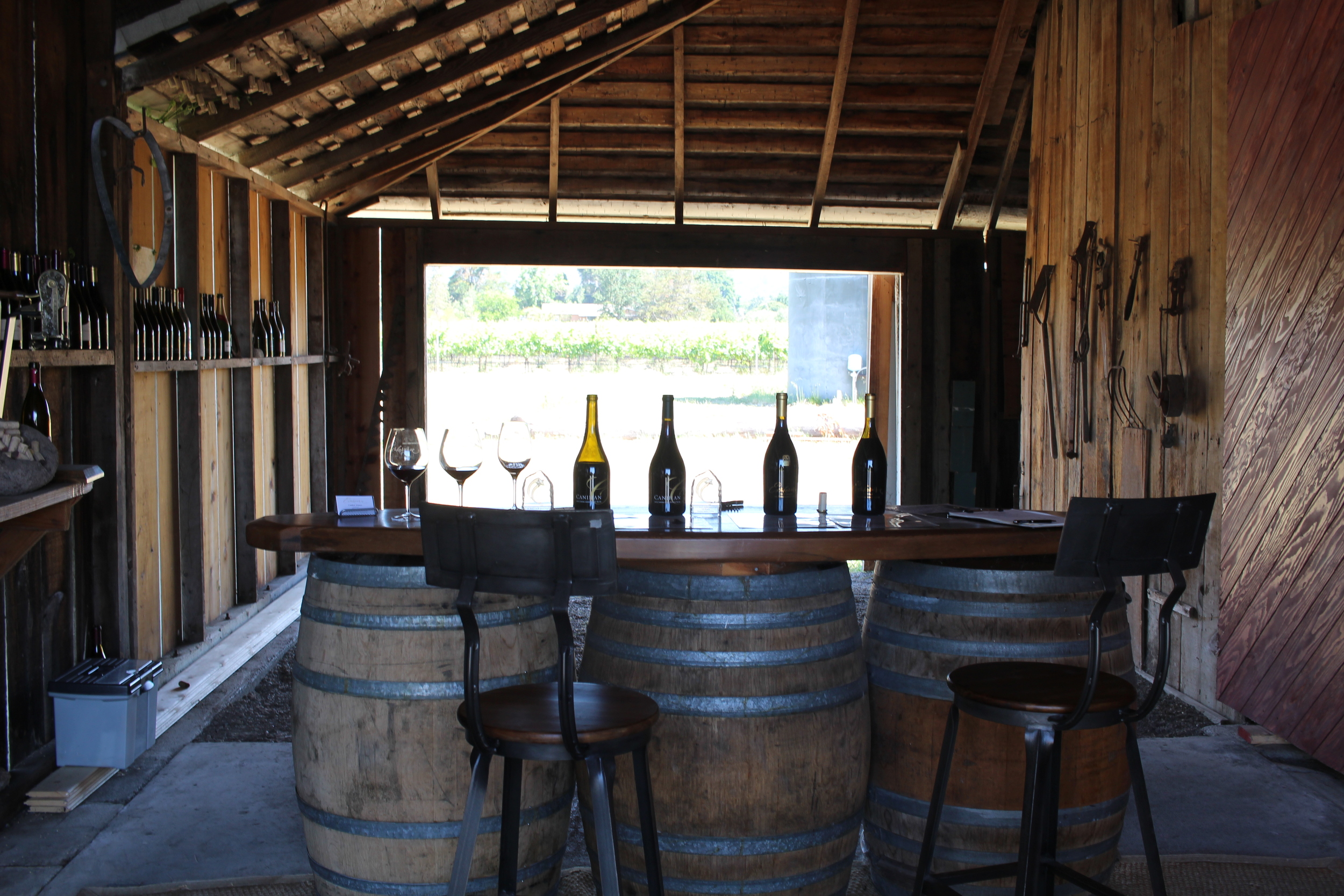 Canihan Winery's tasting room is as simple as it gets