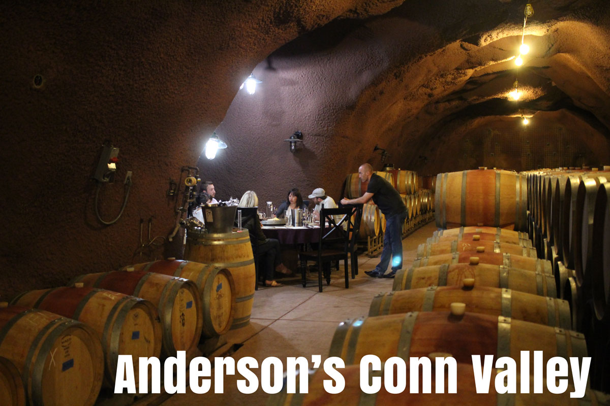 Go taste in a cave at Anderson's Conn Valley