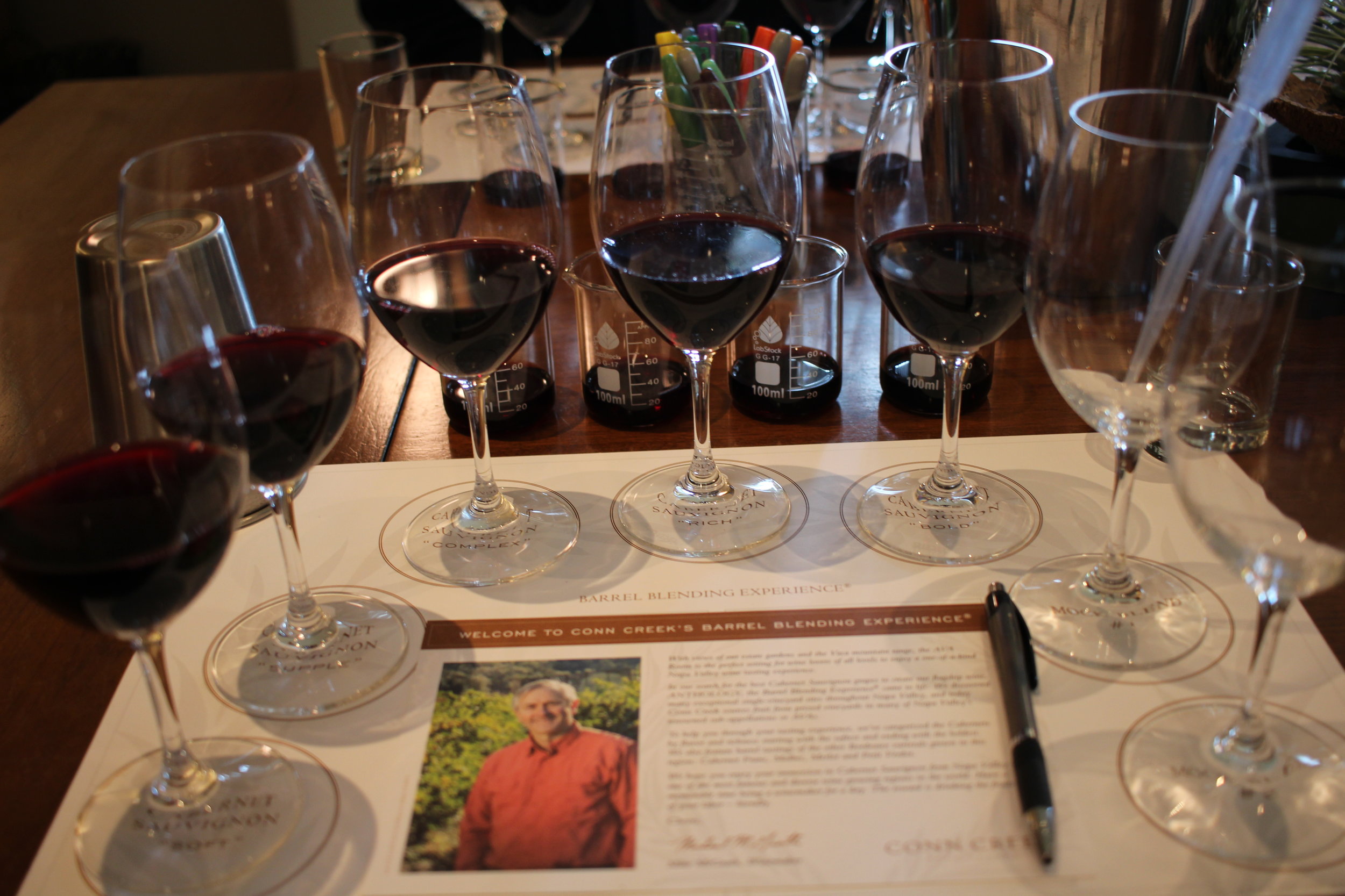 Lots of Wine at the Conn Creek Blending Experience