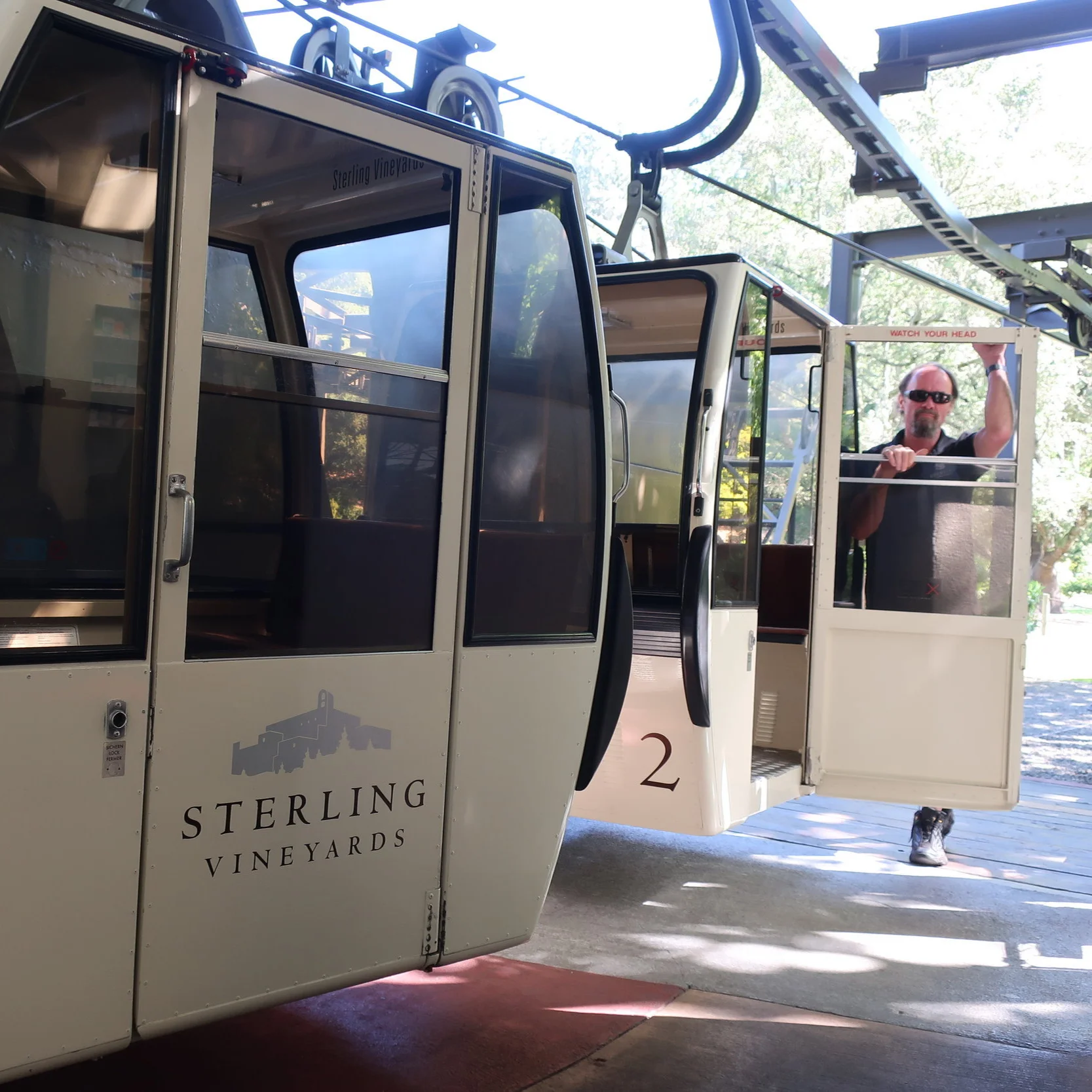 The famous Sterling Vineyards Tram