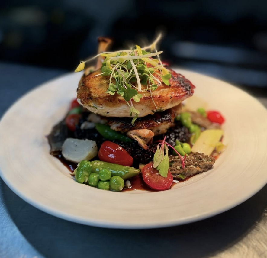 Spring chicken at Evangeline Napa