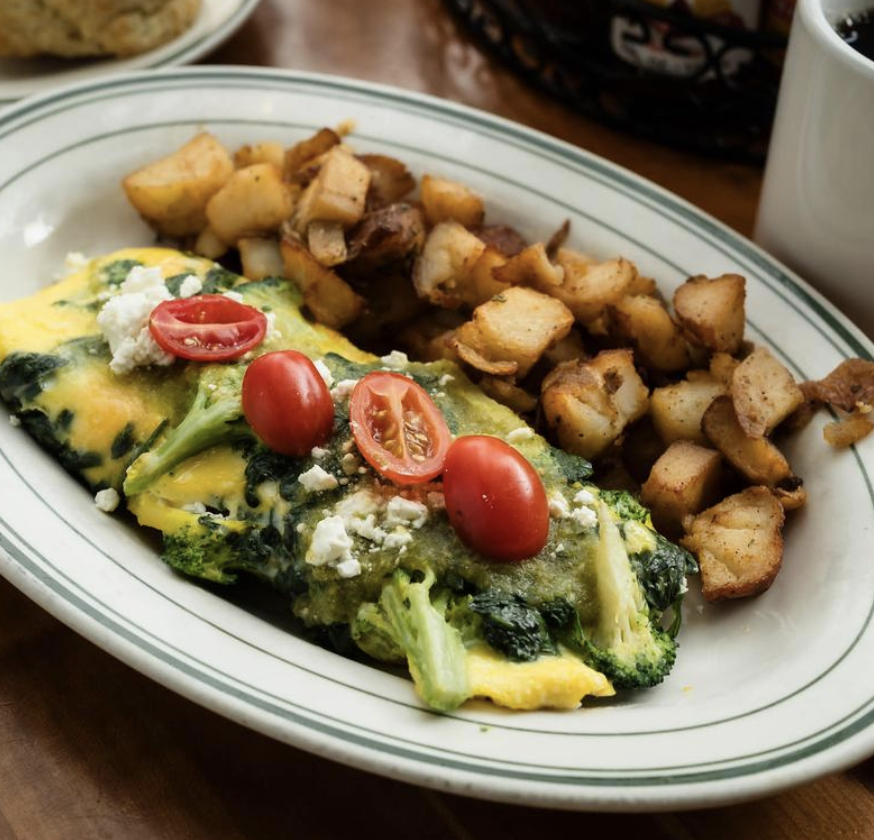 Omelette breakfast at Sunshine Cafe in Napa