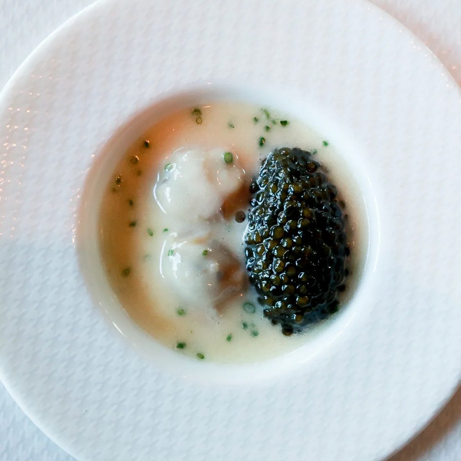 oysters and caviar at The French Laundry