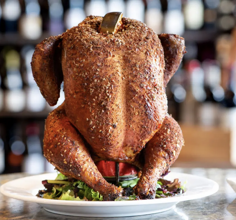 Beer Can Chicken at Bounty Hunter - Photo credit https://www.cuisineandtravel.com/bounty-hunter-wine-bar/