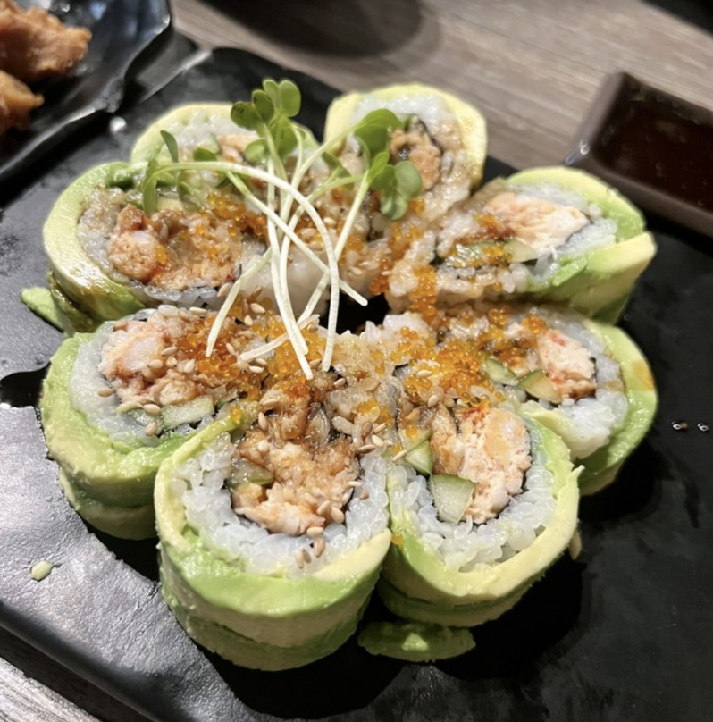 Sushi roll at Amami Charcoal Kitchen in Napa