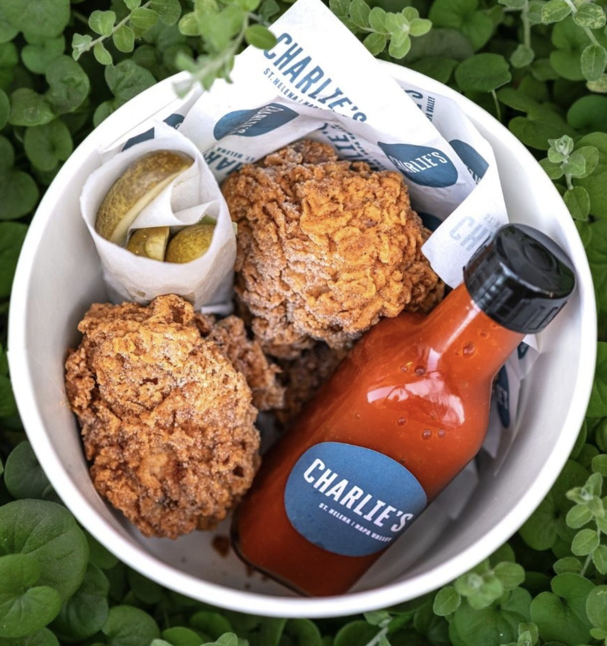 fried chicken at charlies in napa