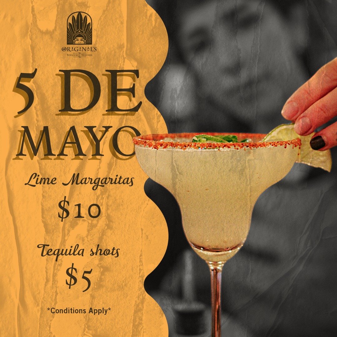 🎉 Ready for a fiesta? 🍹 This Cinco de Mayo, come celebrate at Original&rsquo;s Mexicano! Enjoy our zesty Lime Margaritas for just $10 and Tequila shots at $5! 🌵🎊 (T&amp;C apply). Don&rsquo;t miss out on the fun&mdash;make it a day to remember! 🇲