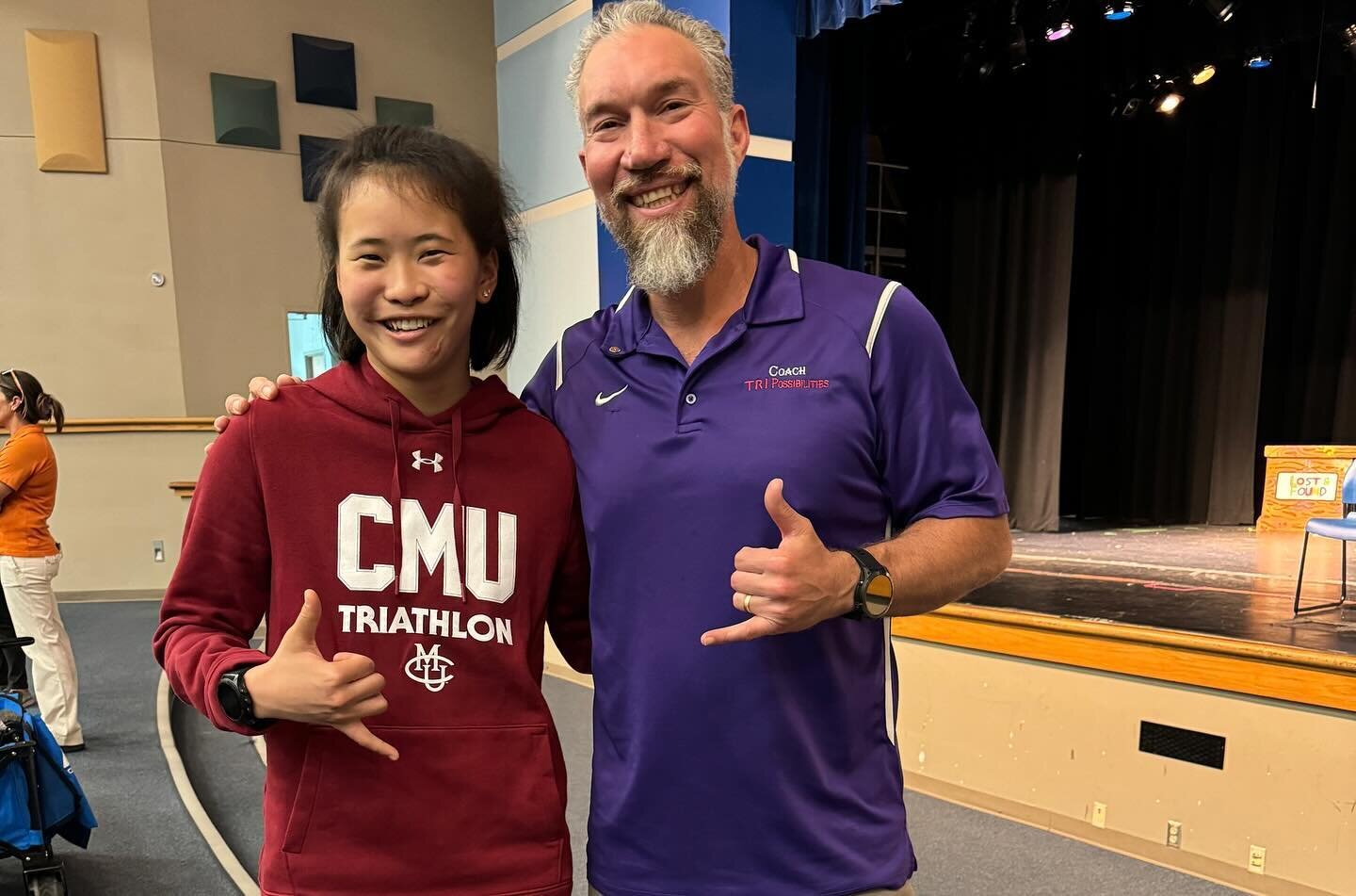 So today we got to celebrate Emma @emmameyerstri15 making history as she signed with Colorado Mesa @cmu_triathlon  as the first #paraathlete to sign on to a NCAA Triathlon Varsity level

#triposse #tpc #finishstrong #tricoaching  #purplepower #triath