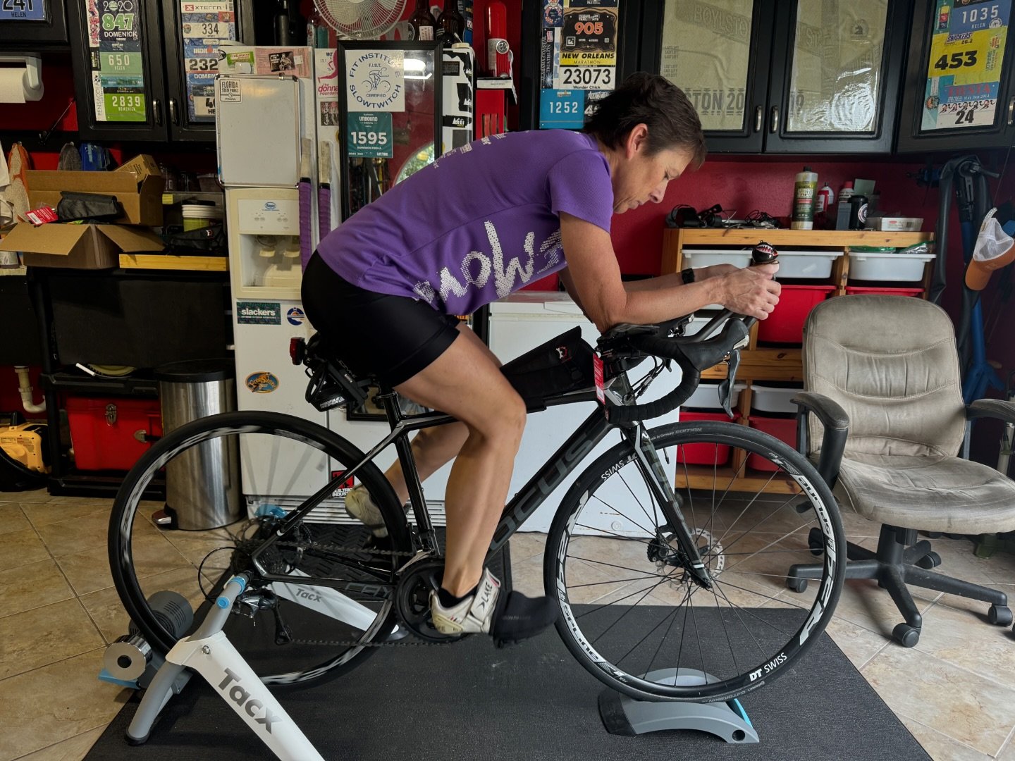 Here&rsquo;s Gail. Gail has been riding for years and rides 50 miles 2x a week. She was never comfortable though on her bike. She decided to come see #coachdom for a #bikefit and now she just rode 65 miles incredibly comfortable and ran 10 miles righ