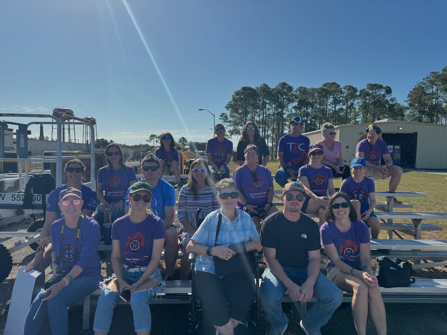 Our team building trip to see the best in the world! @usnavyblueangels 
Celebrating Kelly @kellywallace6886 Helen #coachhelen &amp; Kat @kat.owen10 for her 50th!

#fuckcancer #triposse #tpc #finishstrong #tricoaching  #purplepower #triathlon #adventu