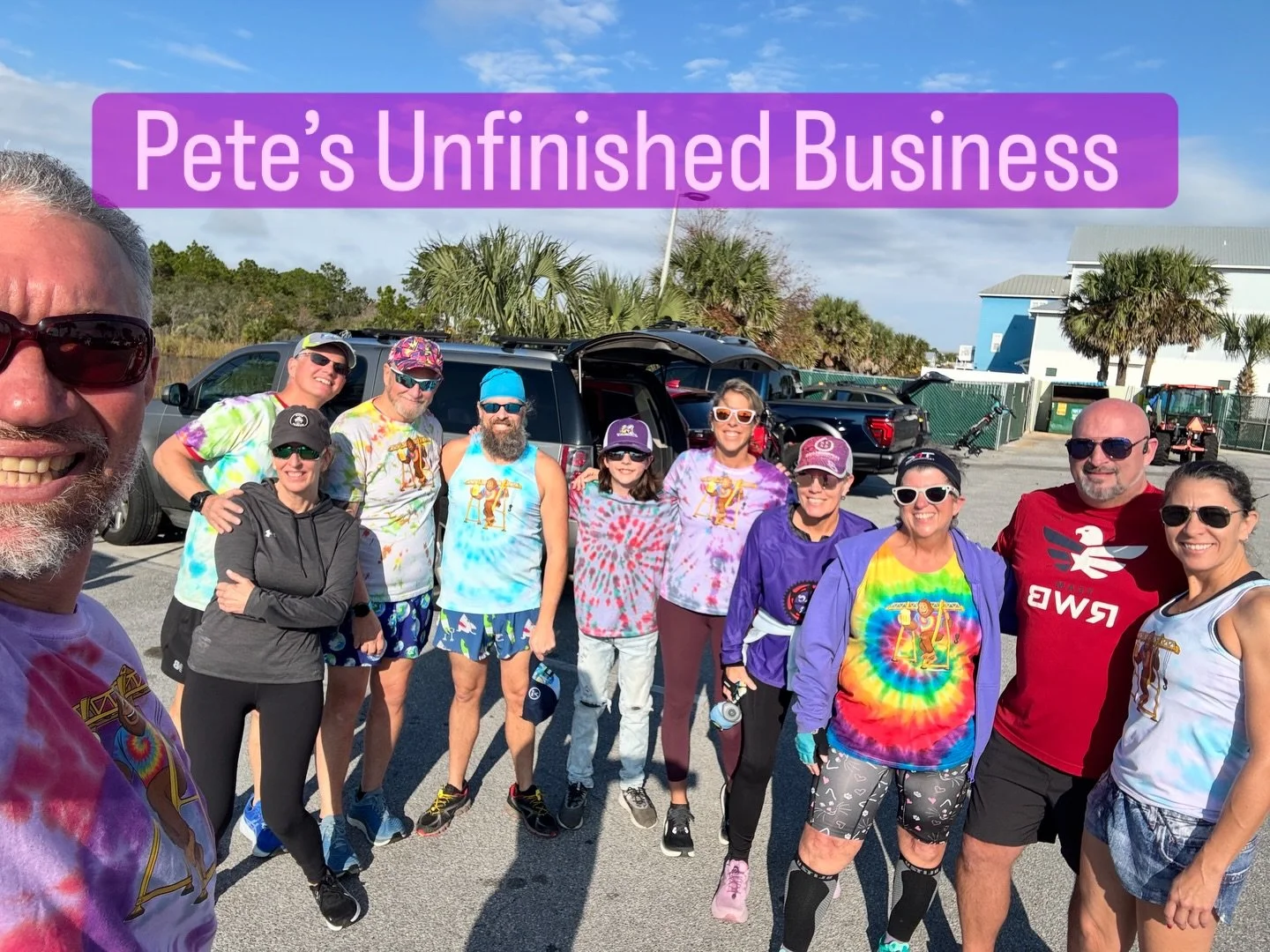 The gang showed up in support of Pete to run the last 13.1 of Ironman Florida