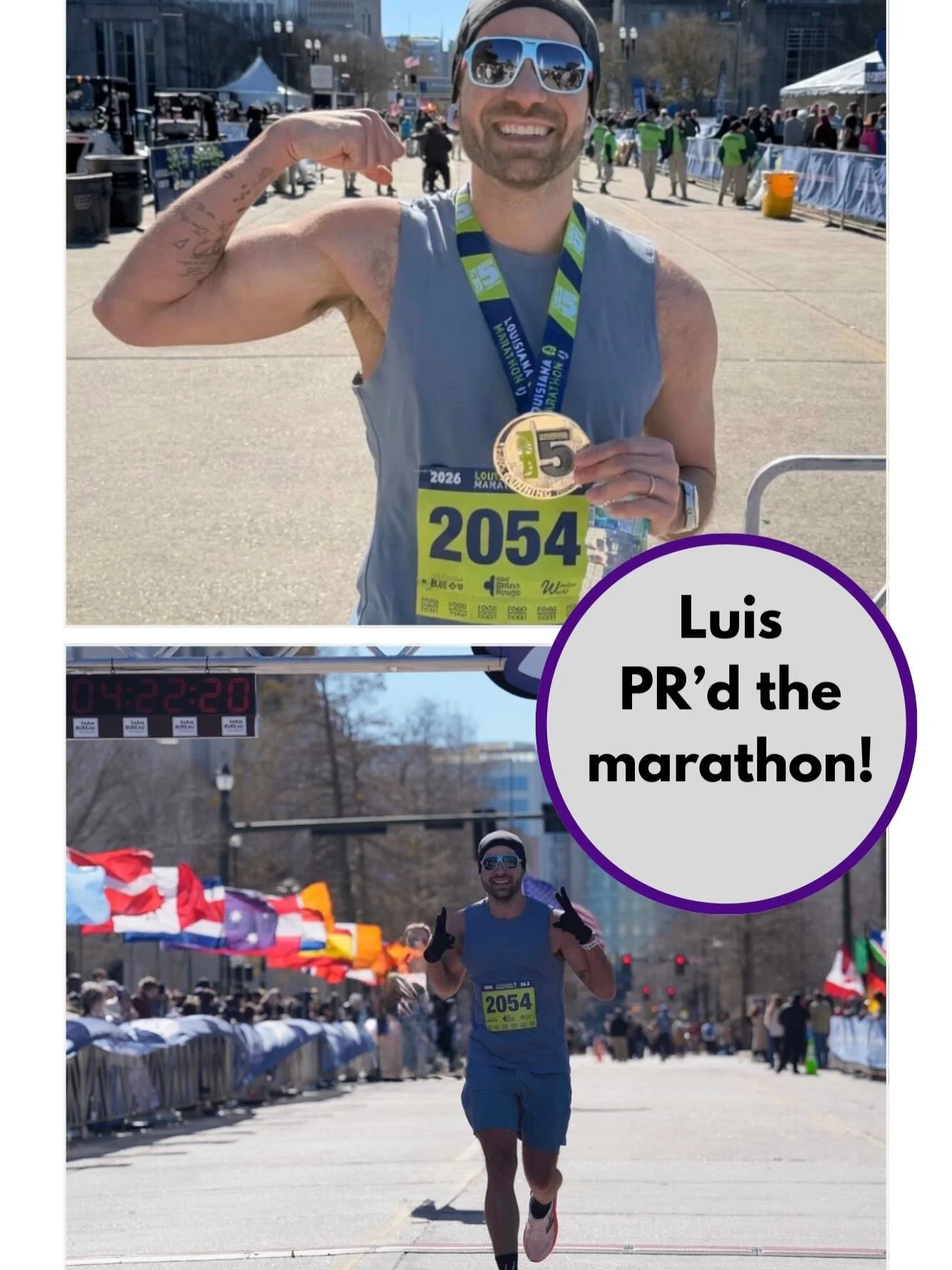 Louisiana Marathon and Half Marathon in Baton Rouge last weekend&hellip;.
Jaya and Luis ROCKED their races!

#gohard or #gohome 
#triposse
#purplepower

Hard work + dedication + knowledge + proper guidance = GOALS CRUSHED!