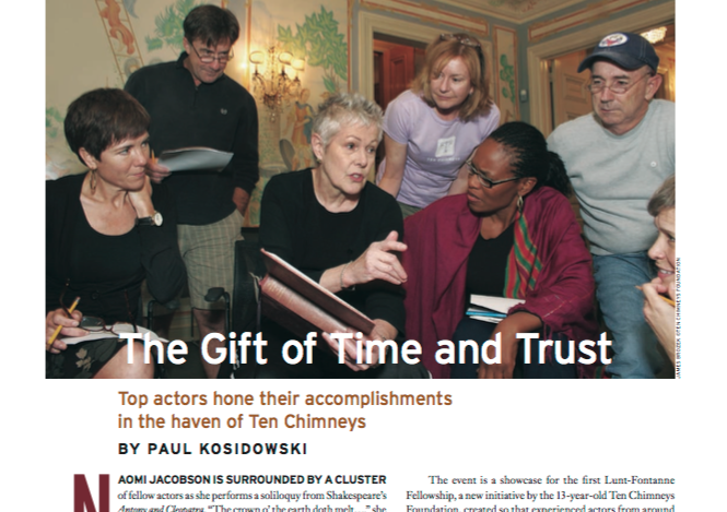 American Theatre Magazine — The Lunt-Fontanne Fellowship with Lynn Redgrave
