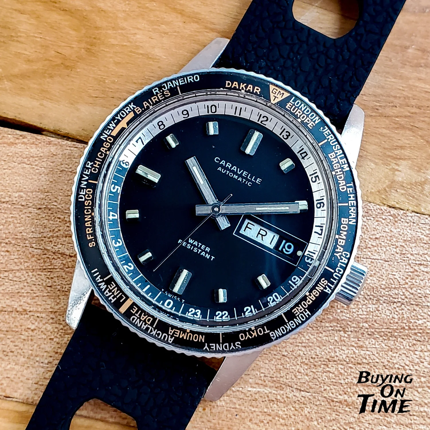 Caravelle World Timer Automatic c.1969 Buying On Time Vintage Watches