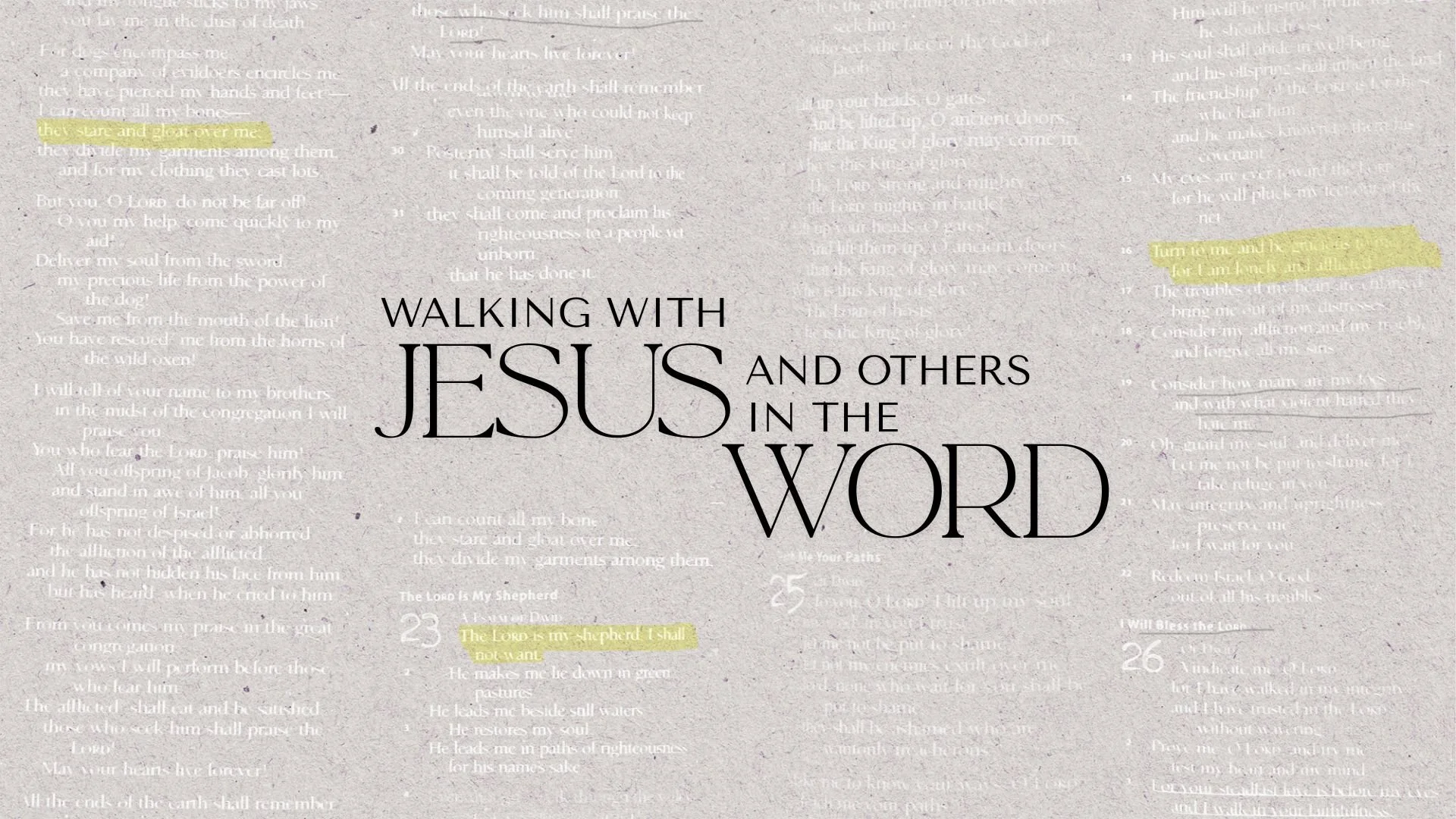 MBC Adult Equip Class - Walking with Jesus and Others in the Word