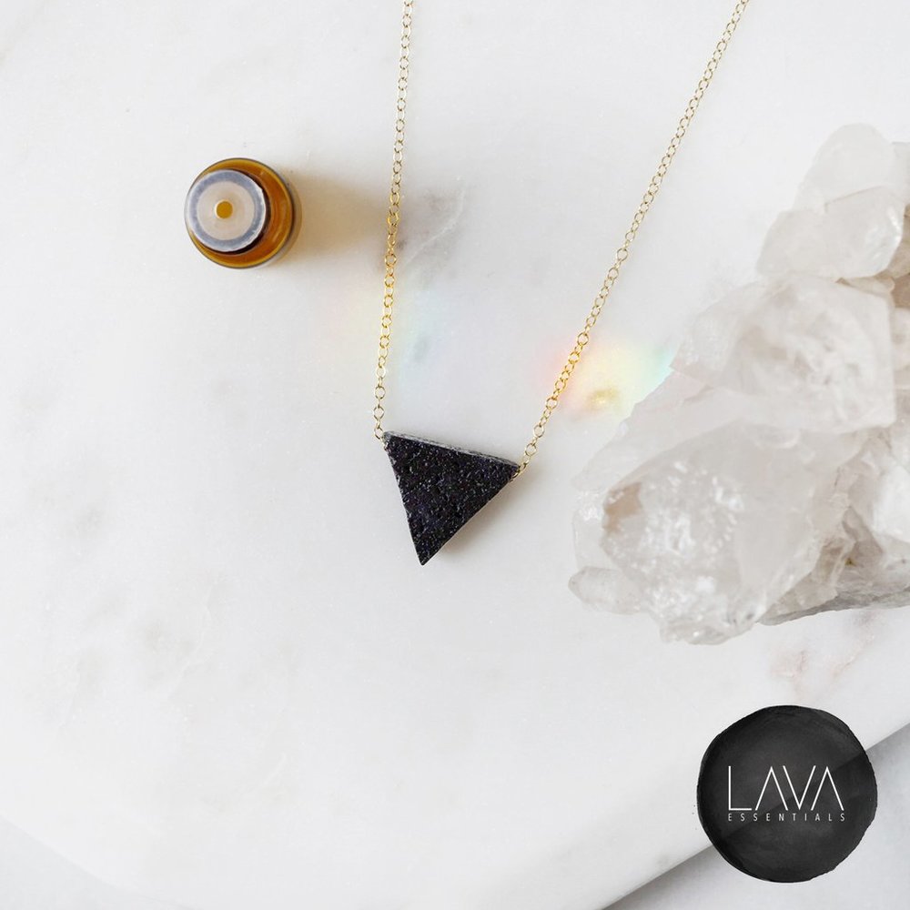 Triangle Essential Oil Diffuser Necklace by LAVA, $36.99