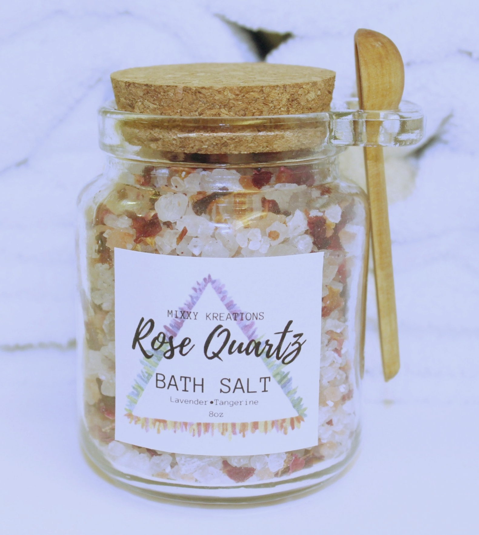 Rose Quartz Bath Salt by Mixxy Kreations, $18.00