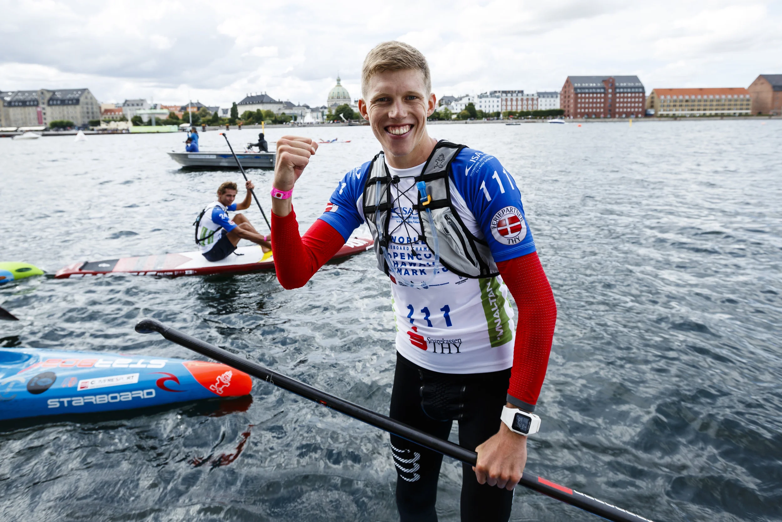 Hungary’s Bruno Hasulyo, put on a stunning display of SUP racing to become a first-time ISA World Champion on the Men’s Distance Race. 