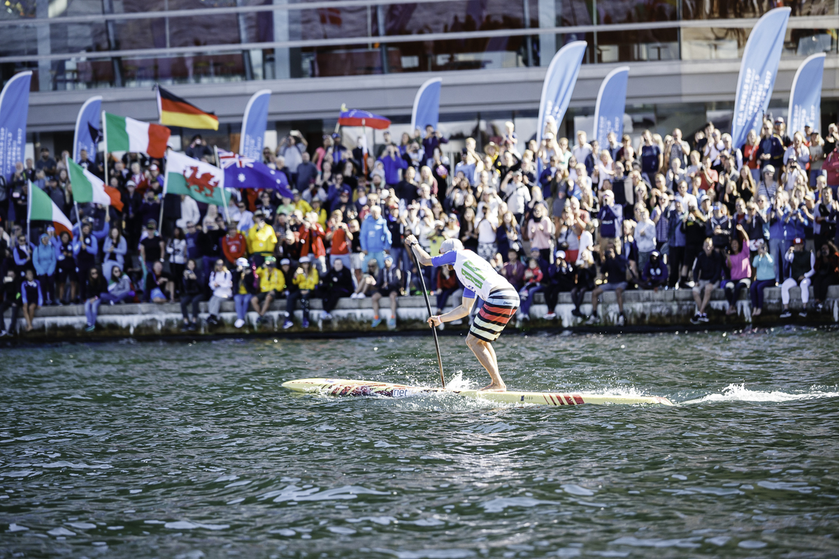 The spectacular win by Steinfath in front of an energetic and vocal home crowd. Photo: ISA / Ben Reed. 