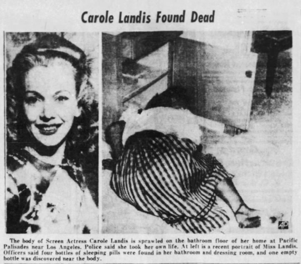 Carole Landis Characters List