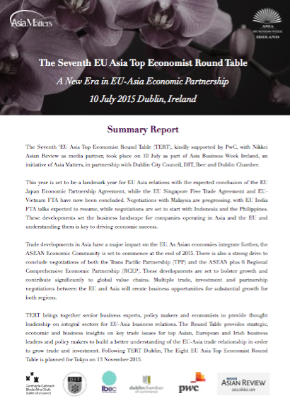 Summary Report: The 7th EU Asia Top Economist Round Table, Dublin